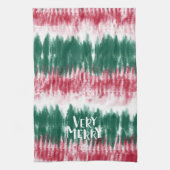 Retro Kerst Tie Dye | Funky Festief Theedoek (Verticaal)