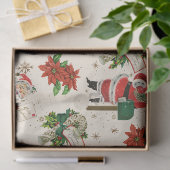 Retro Kerst Tissuepapier (Geschenk)