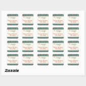 Retro Kerst Tress Familie Aangepaste Gift Stickers (Vel)