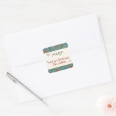 Retro Kerst Tress Familie Aangepaste Gift Stickers (Envelop)