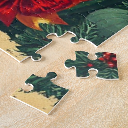  retro kerst uit texas met liefde legpuzzel (Zijkant)