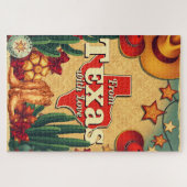  retro kerst uit texas met liefde legpuzzel (Horizontaal)