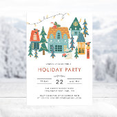 Retro Kerst Vakantie Party uitnodiging