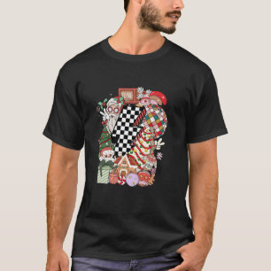 Retro Kerst Vibes Sinterklaas Kerstboom C T-shirt