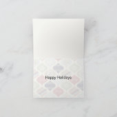 Retro Kerst Vintage Luxe Prettig Kerstfeest Bedankkaart (Binnen)