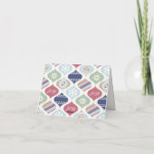 Retro Kerst Vintage Luxe Prettig Kerstfeest Bedankkaart (Achterkant)