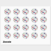 Retro Kerst Vintage Luxe Ronde Sticker (Vel)
