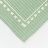 Retro Kerst Vos Pastel Groen & Beige 2 Fleece Deken (Hoek)