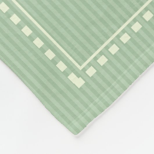 Retro Kerst Vos Pastel Groen & Beige 2 Fleece Deken (Hoek)