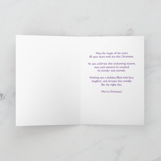  Retro Kerst Winter Fairy Custom Text Kaart (Binnen)