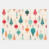 Retro Kerst Wrap, Kerstmis Wrapping, Retro Inpakpapier Vel (Voorkant 2)