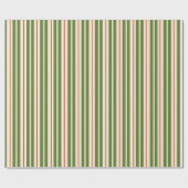 Retro-kerstapes rode groene crème cadeaupapier (Vlak)