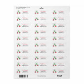 Retro Kerstballen Etiket (Full Sheet)