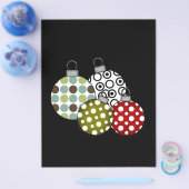 Retro kerstballen T-shirts en cadeaus Flyer (Enkel)