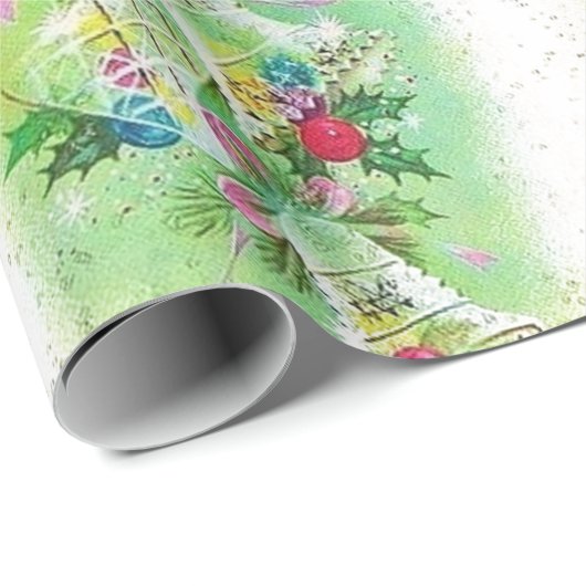 Retro-kerstballetspatroon Cadeaupapier (Rol Hoek)