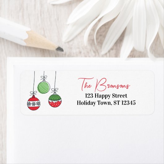 Retro KerstBaubles Etiket (Insitu)