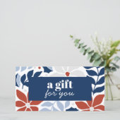 RETRO KERSTBLOEMEN ROOD BLAUW ZILVER SPECIAL (Staand voorkant)