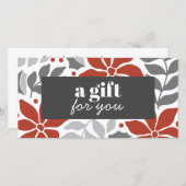 RETRO KERSTBLOEMEN ROOD GRIJS ZILVER SPECIAL (Voorkant / Achterkant)