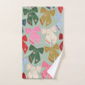 Retro Kerstbogen Coquette Bad Handdoek (Handdoek)