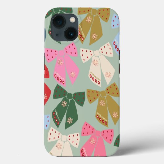 Retro Kerstbogen Coquette Case-Mate iPhone Case (Achterkant)