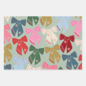 Retro Kerstbogen Coquette Inpakpapier Vel (Voorkant 3)