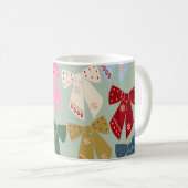 Retro Kerstbogen Coquette Koffiemok (Voorkant rechts)