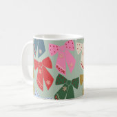 Retro Kerstbogen Coquette Koffiemok (Voorkant links)