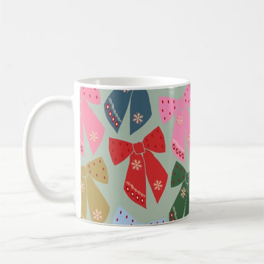 Retro Kerstbogen Coquette Koffiemok (Links)