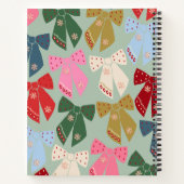 Retro Kerstbogen Coquette Notitieboek (Achterkant)