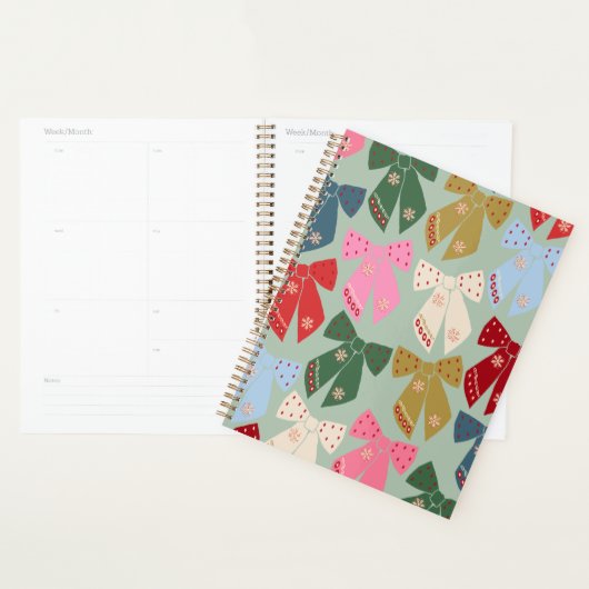 Retro Kerstbogen Coquette Planner (Display)