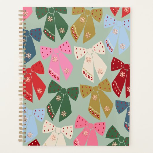 Retro Kerstbogen Coquette Planner (Voorkant)