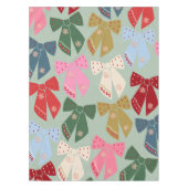 Retro Kerstbogen Coquette Tafelkleed (Voorkant)