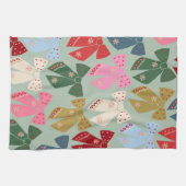 Retro Kerstbogen Coquette Theedoek (Horizontaal)