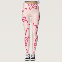 Retro Kerstbogen Vakantie Classic rood Leggings