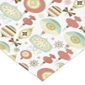 Retro kerstbollen patroontafelblad korte tafelloper (Hoek)