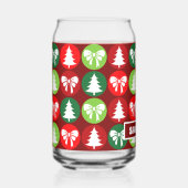  Retro Kerstbomen en Bogen Blikvorm Glas (Voorkant)