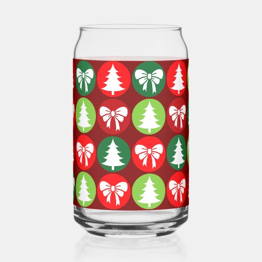 Retro Kerstbomen en Bogen Blikvorm Glas (Rechts)