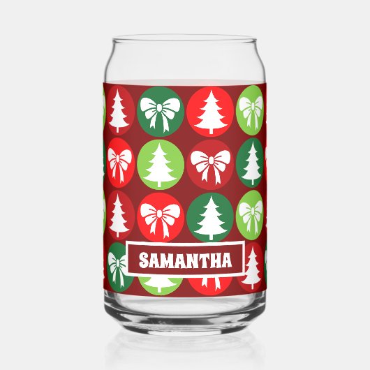  Retro Kerstbomen en Bogen Blikvorm Glas (Links)