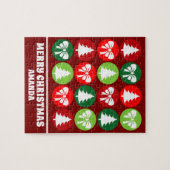  Retro Kerstbomen en Bogen Kinder Legpuzzel (Horizontaal)