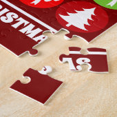  Retro Kerstbomen en Bogen Kinder Legpuzzel (Zijkant)