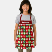  Retro Kerstbomen en Bogen Kinder Schort (Insitu)