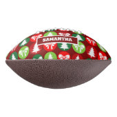  Retro Kerstbomen en Bogen Patroon American Football (Gedraaid 90)