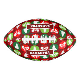  Retro Kerstbomen en Bogen Patroon American Football
