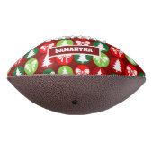  Retro Kerstbomen en Bogen Patroon American Football (Gedraaid 270)