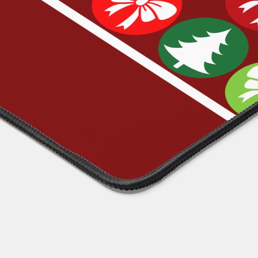  Retro Kerstbomen en Bogen Patroon Bureaumat (Hoek)