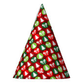  Retro Kerstbomen en Bogen Patroon Feesthoedjes (Links)