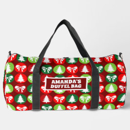  Retro Kerstbomen en Bogen Patroon Plunjezak