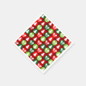  Retro Kerstbomen en Bogen Patroon Servet (Hoek)