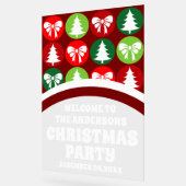  Retro Kerstbomen en Bogen Welkom Acryl Bord (Hoek)