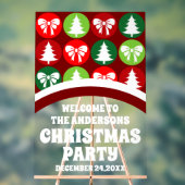 Retro Kerstbomen en Bogen Welkom Acryl Bord (Neutraal)